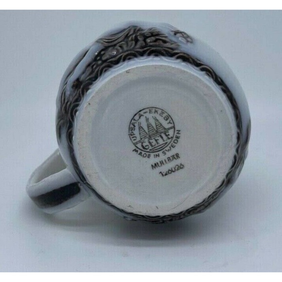 Vintage Upsala Ekeby Gefle Made In Sweden Mullbar Cherub and Grapes Mug - Picture 5 of 6